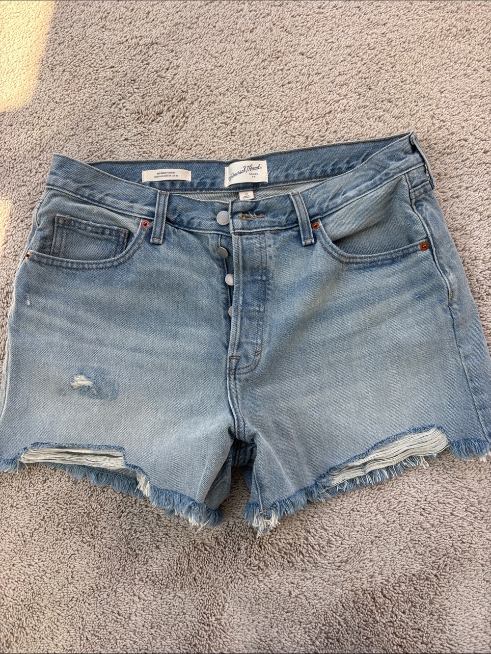 Universal Thread Light Wash High-Rise Denim Cutoff Shorts